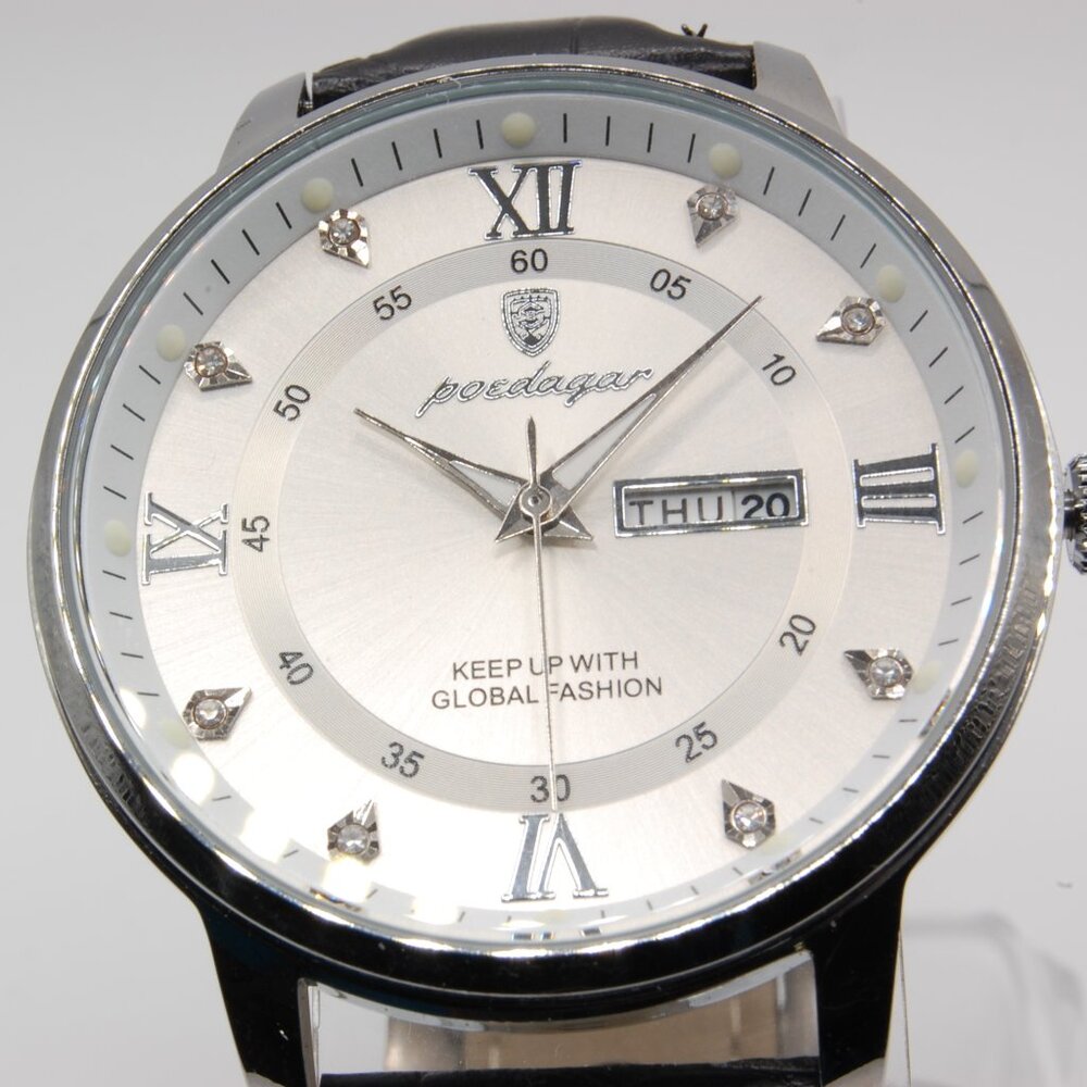 Poedagar Men's Fashion Quartz Watch w/ Luminous Indices